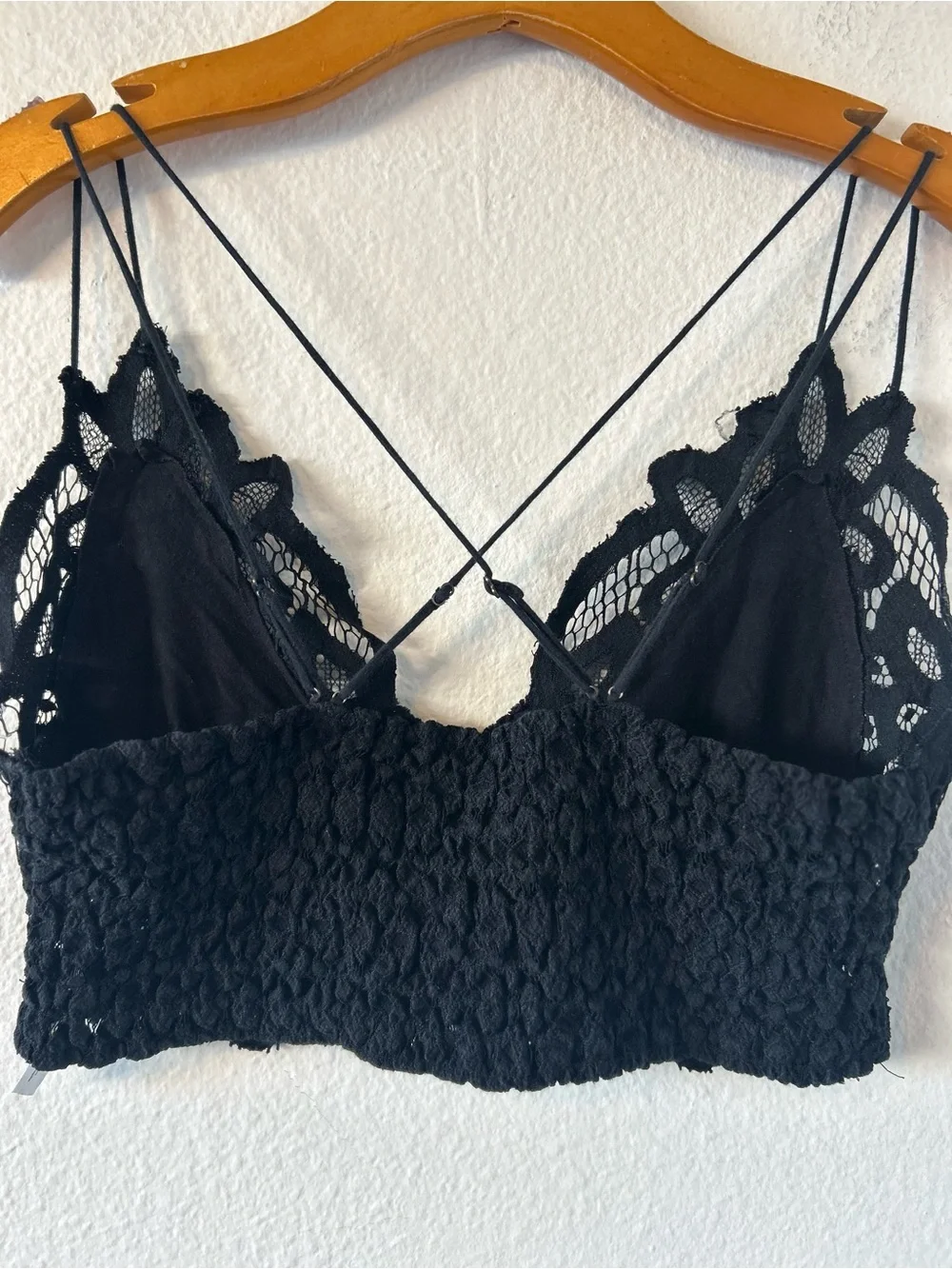 Free People Black Crochet Lace Bralette